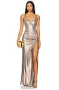 Tonya Maxi Dress in Gold