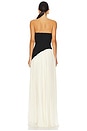 view 3 of 4 Alice Strapless Gown in Black & Cream