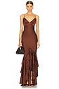 Cleo Gown in Chocolate Brown