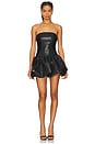 view 1 of 3 Elena Faux Leather Mini Dress in Black