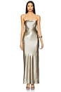 x Anja Dujakovic Carolyn Maxi Dress in Sage Green