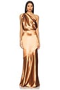 view 1 of 4 Sheridan Gown in Copper Brown