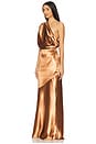 view 3 of 4 Sheridan Gown in Copper Brown