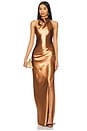 Kamiah Gown in Copper Brown