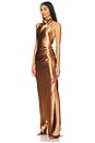 view 3 of 4 Kamiah Gown in Copper Brown