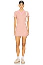 Carrie Polo Mini Dress in Pink & Tan