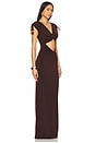 view 2 of 3 Mia Gown in Chocolate Brown