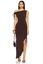 view 1 of 3 Gabrielle Midi Dress in Chocolate Brown