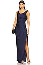 view 1 of 4 Effie Gown in Navy Blue