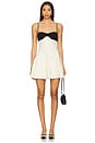 view 1 of 3 Eloise Mini Dress in Black & Ivory