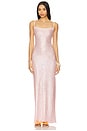 Bria Sequin Maxi Dress in Baby Pink