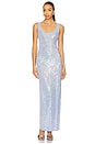view 1 of 4 Katrine Maxi Dress in Light Blue Sequin