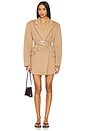 Mischa Blazer Dress in Taupe