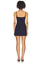 view 3 of 4 Erin Mini Dress in Navy Pinstripe