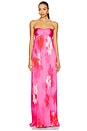 view 1 of 4 Gia Gown in Pink Floral Multi