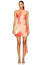 Kima Mini Dress in Orange Floral