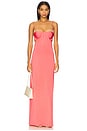view 1 of 4 Samantha Gown in Coral Pink