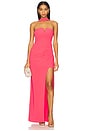 view 1 of 3 Alexis Gown in Watermelon Pink
