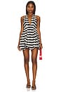 view 1 of 4 Quincy Mini Dress in Black & Ivory Gingham