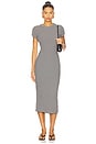 view 1 of 4 Adrian Midi Dress in Black & White Stripe