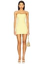 Drew Mini Dress in Baby Yellow