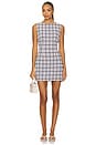 view 1 of 4 Katrina Mini Dress in Navy Blue Plaid
