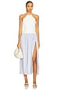 view 1 of 3 Skylar Midi Dress in White & Blue Stripe