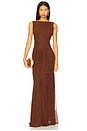 Ellie Maxi Dress in Brown