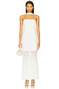 view 1 of 3 x Yhasmina Ferrara Kelly Pleated Knit Dress in White