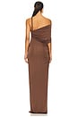 view 4 of 4 Francine Gown in Chocolate Brown