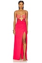 view 1 of 4 Nika Maxi Dress in Pink And Coral Shine