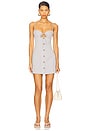 view 1 of 4 Margo Mini Dress in Gray Pinstripe