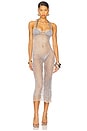 view 1 of 5 Katja Beaded Crochet Midi Dress in Ice
