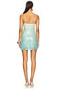 view 3 of 4 Solene Mini Dress in Aqua Green Ombre