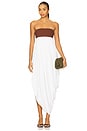 view 2 of 4 Cecilia Maxi Dress in White & Brown
