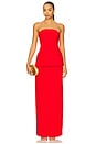 view 1 of 3 Violette Gown in Scarlet Red