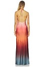 view 3 of 3 Marie Gown in Orange Blue Ombre