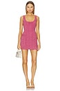 view 1 of 4 Vestido curto de tweed Llily in Raspberry