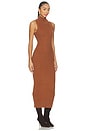 view 2 of 3 Cary Mock Neck Midi Dress in Chestnut