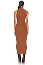 view 3 of 3 Cary Mock Neck Midi Dress in Chestnut