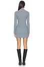 view 3 of 4 Noha Mock Neck Mini Dress in Slate Blue