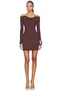 view 1 of 3 Karli Mini Dress in Chocolate