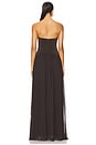 view 3 of 3 Delia Gown in Chocolate Brown