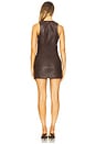 view 3 of 3 Gemma Faux Leather Mini Dress in Espresso