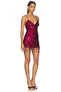 view 2 of 4 Isabetta Sequin Fringe Mini Dress in Dark Red Sequin