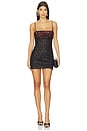 view 1 of 4 Rossa Sequin Mini Dress in Brown & Black Sequin