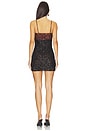 view 3 of 4 Rossa Sequin Mini Dress in Brown & Black Sequin