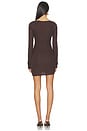 view 3 of 3 Lilia Mini Dress in Dark Chocolate Brown