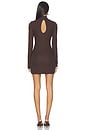view 3 of 3 Larissa Mini Dress in Dark Chocolate Brown