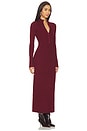 view 2 of 3 x Christina Elezaj Gretta Mock Neck Midi Dress in Wine
